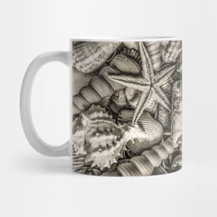 Vintage Seashells Beach Ocean Starfish Mug